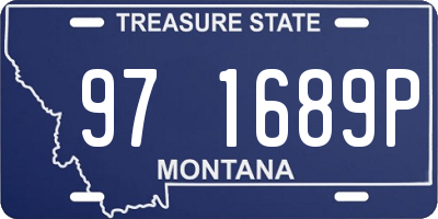 MT license plate 971689P