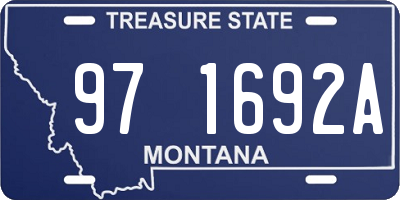 MT license plate 971692A