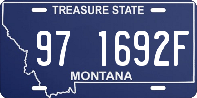 MT license plate 971692F