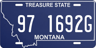 MT license plate 971692G