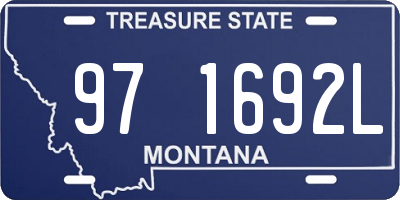 MT license plate 971692L
