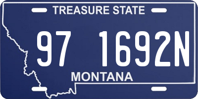 MT license plate 971692N
