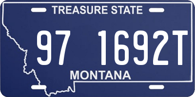 MT license plate 971692T