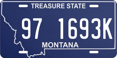 MT license plate 971693K