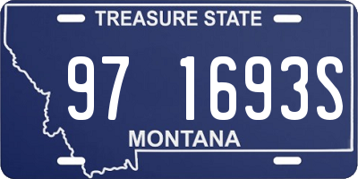 MT license plate 971693S