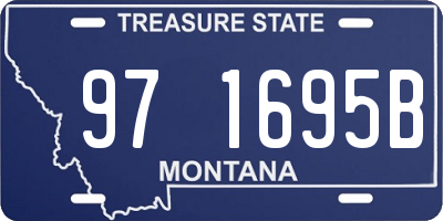 MT license plate 971695B