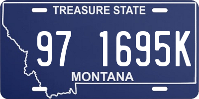 MT license plate 971695K