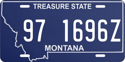 MT license plate 971696Z