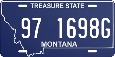 MT license plate 971698G