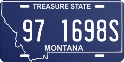 MT license plate 971698S
