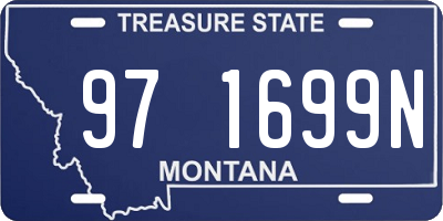 MT license plate 971699N