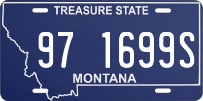 MT license plate 971699S