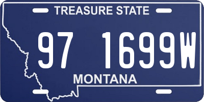 MT license plate 971699W