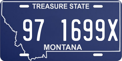 MT license plate 971699X