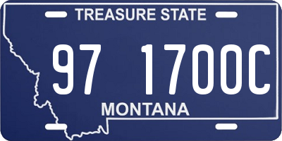 MT license plate 971700C