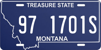 MT license plate 971701S