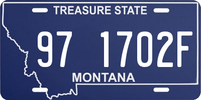 MT license plate 971702F
