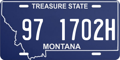 MT license plate 971702H