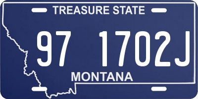 MT license plate 971702J