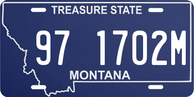MT license plate 971702M