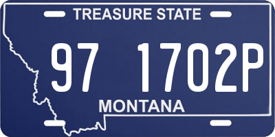 MT license plate 971702P