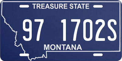 MT license plate 971702S