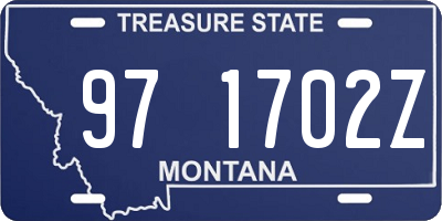 MT license plate 971702Z