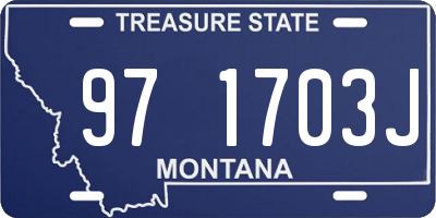 MT license plate 971703J