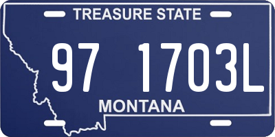 MT license plate 971703L