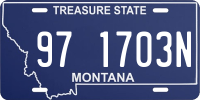 MT license plate 971703N