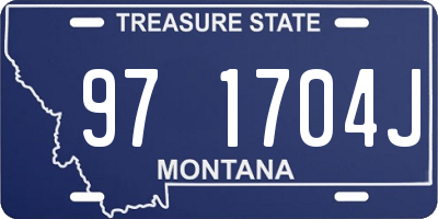 MT license plate 971704J
