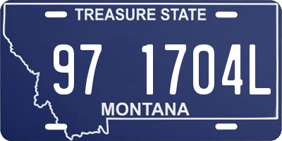 MT license plate 971704L