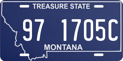 MT license plate 971705C