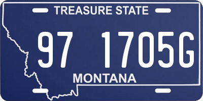 MT license plate 971705G