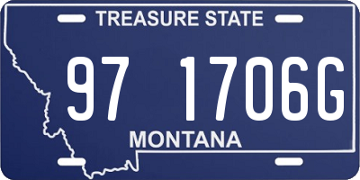 MT license plate 971706G