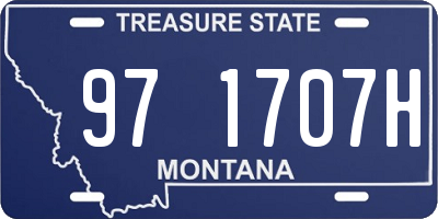 MT license plate 971707H