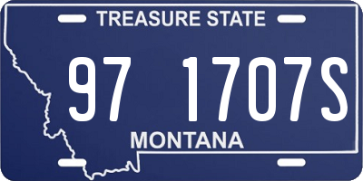 MT license plate 971707S