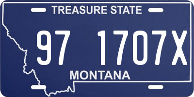 MT license plate 971707X