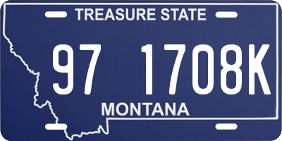 MT license plate 971708K