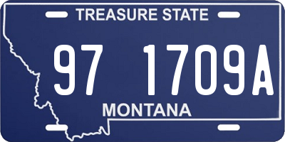 MT license plate 971709A
