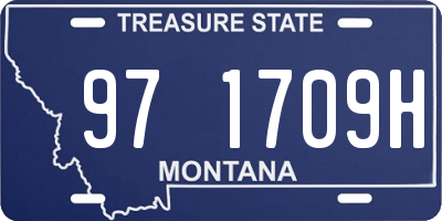 MT license plate 971709H