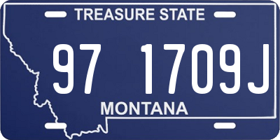 MT license plate 971709J