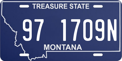MT license plate 971709N