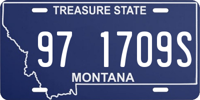 MT license plate 971709S