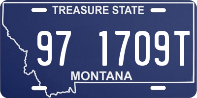MT license plate 971709T