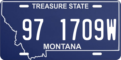MT license plate 971709W