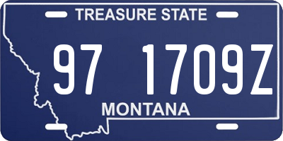 MT license plate 971709Z