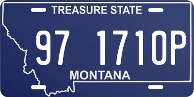 MT license plate 971710P
