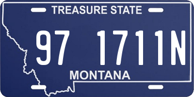 MT license plate 971711N