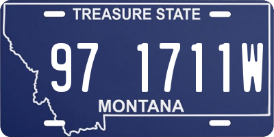 MT license plate 971711W